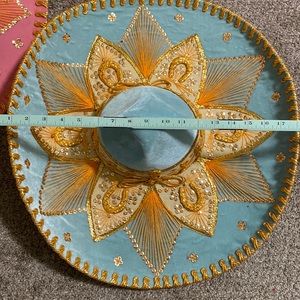Sombrero, Halloween, costume party, blue/gold &pink/gold adult hat